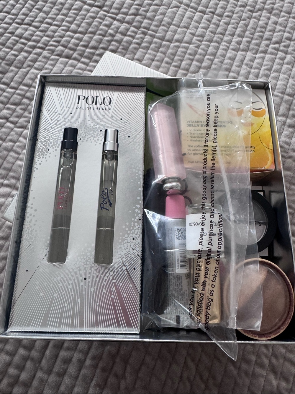 Make up and scent sample bundle